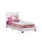 Monarch Specialties Bed, Twin Size, Platform, Bedroom, Frame, Upholstered, Pu Leather Look, Wood Legs, White I 5911T - alternate 1